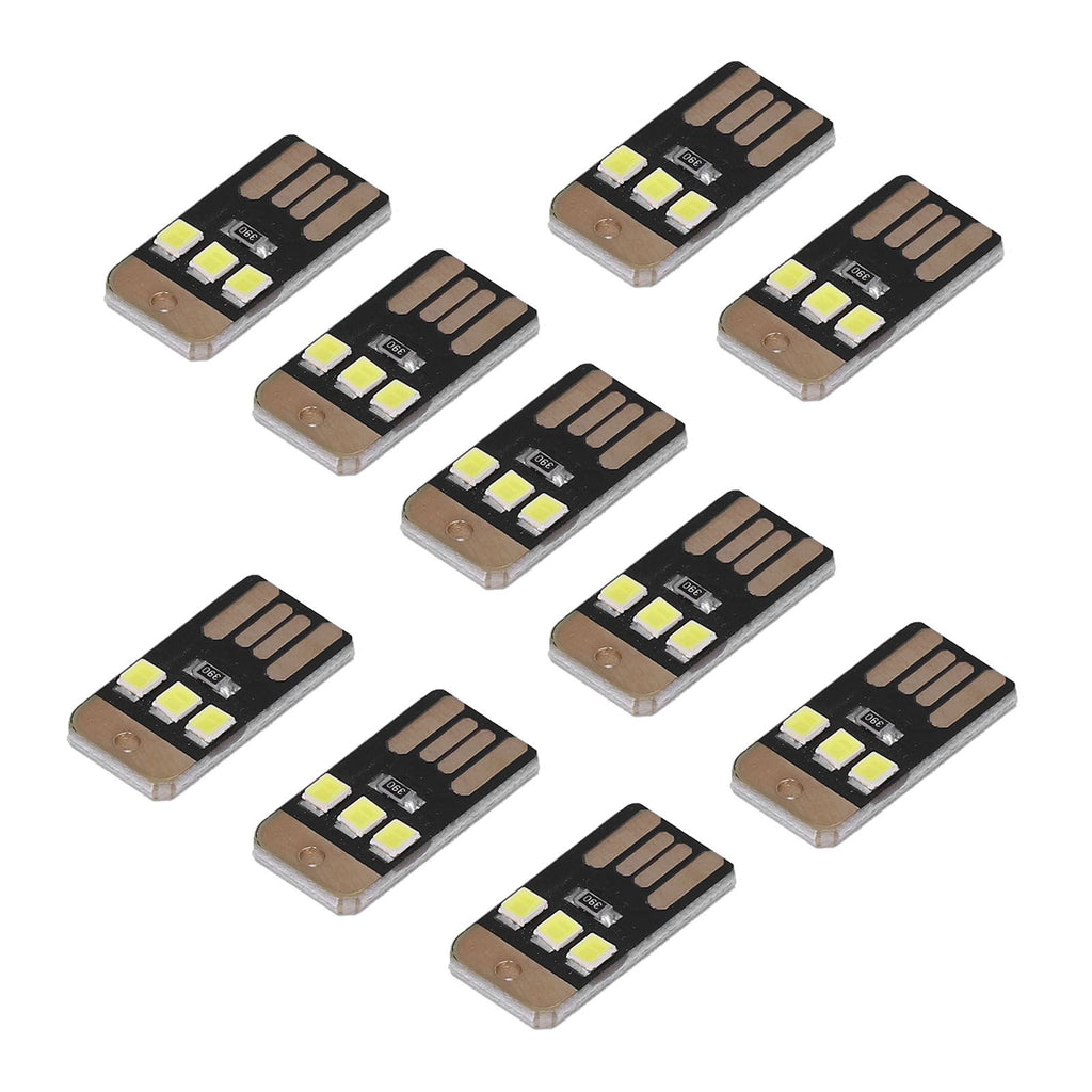 10Pcs Camping Mini Tent Night Light Portable Energy Saving USB LED Flashlight for OutdoorBlack