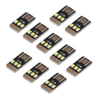 10Pcs Camping Mini Tent Night Light Portable Energy Saving USB LED Flashlight for OutdoorBlack