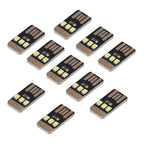 10Pcs Camping Mini Tent Night Light Portable Energy Saving USB LED Flashlight for OutdoorBlack