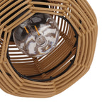 Solar Lantern Outdoor Hanging Solar Lights Waterproof Decorative Rattan Lantern for Table Patio Garden Yard Porch Tungsten