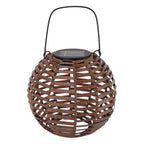 Rattan Solar Lantern Outdoor LED Hanging Lantern Waterproof Landscape Decorative Lamp for Garden Lawn Patio