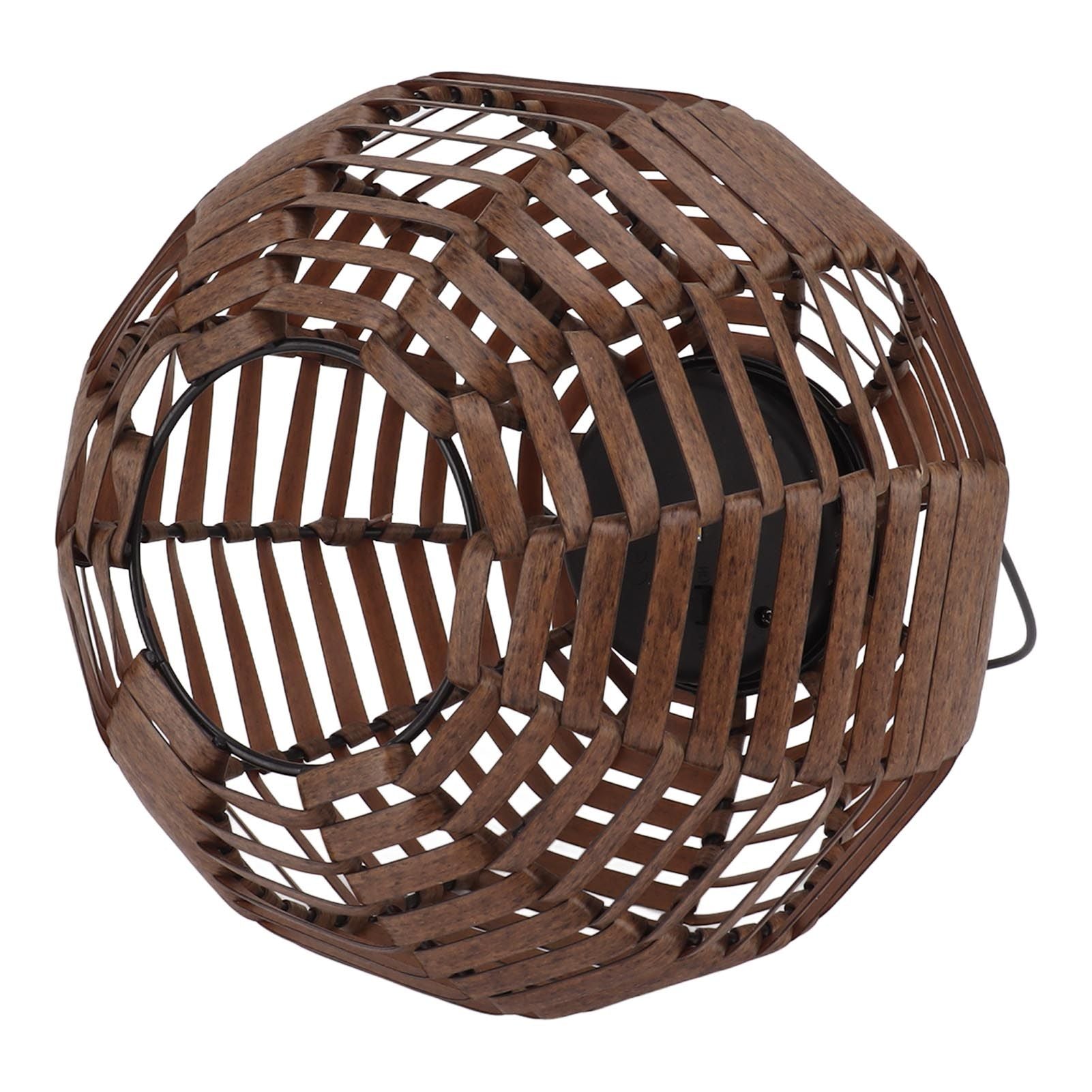 Rattan Solar Lantern Outdoor LED Hanging Lantern Waterproof Landscape Decorative Lamp for Garden Lawn Patio