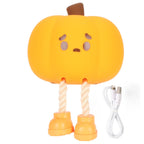 Pumpkin Night Light Innovative Cute Eye Protection Rechargeable Decorative Silicone Night Light for Children Bedroom Indoor