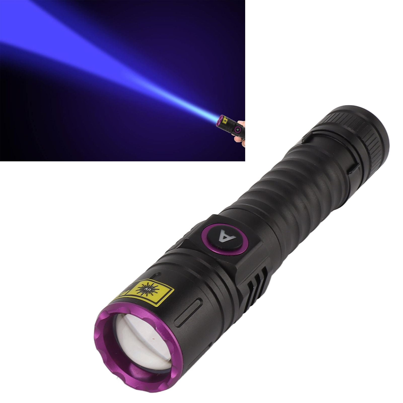 365nm Black Light UV Flashlight Handheld LED Blacklight Flashlight for Pet Urine Stains Rocks Money Resin Curing