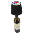 LED Bottle Lamp 4000mAh IP54 Waterproof Touch Control Color Adjustable USB Rechargeable Cordless Wine Bottle Lamp Night Light Black