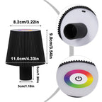 LED Bottle Lamp 4000mAh IP54 Waterproof Touch Control Color Adjustable USB Rechargeable Cordless Wine Bottle Lamp Night Light Black