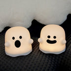 Cute Ghost Night Light Stepless Dimming USB Rechargeable Mini Kids Bedside Lamp Table Decoration for Nursery Bedroom Dorm Smile