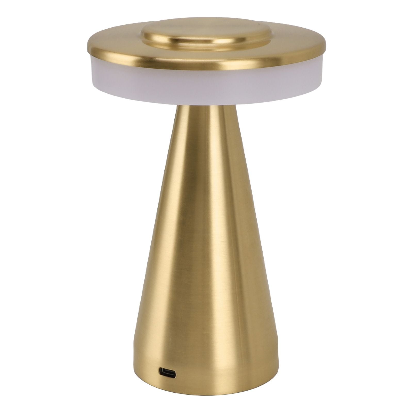 Portable LED Bedside Night Light 3 Color Temperature top Touch control Rechargeable Battery Bedside Lamp Gold
