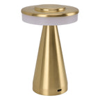Portable LED Bedside Night Light 3 Color Temperature top Touch control Rechargeable Battery Bedside Lamp Gold