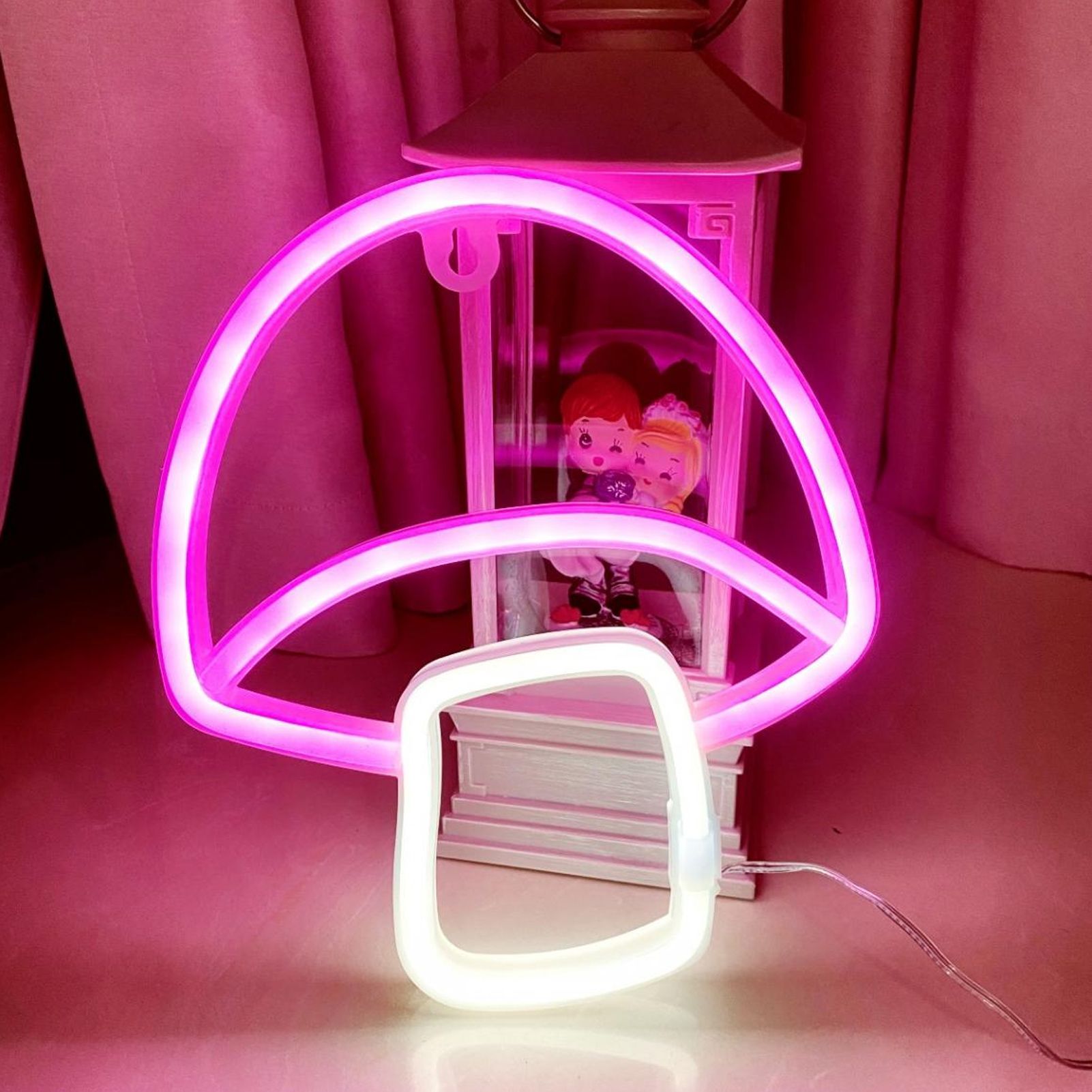Mushroom LED Neon Light Mushroom Cute Neon Sign for Decorating Living Room Children Room Bar Game Room USB Battery Powered