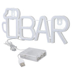 LED Neon Sign BAR Shape Design USB Or Battery Powered High Safety Widely Used Bar Neon Light for Bedroom Party Backyard Red BAR