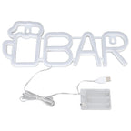 LED Neon Sign BAR Shape Design USB Or Battery Powered High Safety Widely Used Bar Neon Light for Bedroom Party Backyard Red BAR