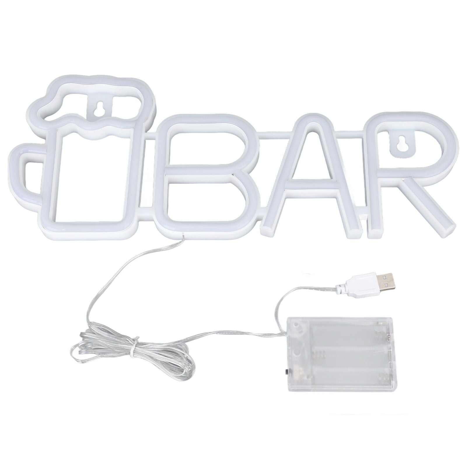 LED Neon Sign BAR Shape Design USB Or Battery Powered High Safety Widely Used Bar Neon Light for Bedroom Party Backyard Red BAR
