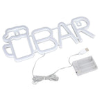 LED Neon Sign BAR Shape Design USB Or Battery Powered High Safety Widely Used Bar Neon Light for Bedroom Party Backyard Red BAR