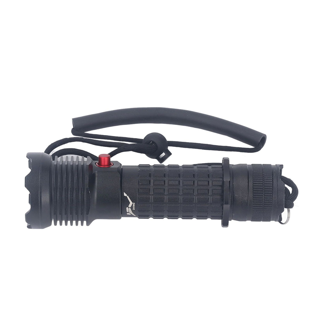 Diving Flashlight LED White Light Underwater Dive Torch IPX8 Waterproof Professional Submersible Flashlight for Deep Sea Emergency