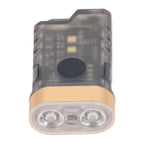 Mini LED Flashlight 1500LM Strong Magnet Base IPX5 Waterproof 500mAh Rechargeable with 365nm UV Lamp Keychain Flashlight for Outdoor Warning Detection