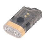 Mini LED Flashlight 1500LM Strong Magnet Base IPX5 Waterproof 500mAh Rechargeable with 365nm UV Lamp Keychain Flashlight for Outdoor Warning Detection