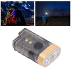 Mini LED Flashlight 1500LM Strong Magnet Base IPX5 Waterproof 500mAh Rechargeable with 365nm UV Lamp Keychain Flashlight for Outdoor Warning Detection
