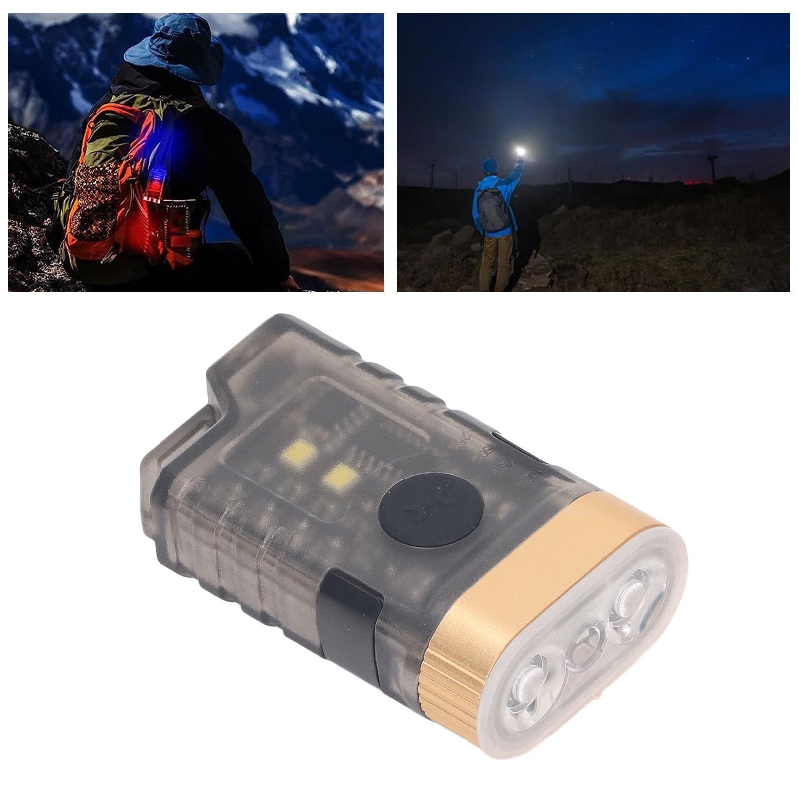 Mini LED Flashlight 1500LM Strong Magnet Base IPX5 Waterproof 500mAh Rechargeable with 365nm UV Lamp Keychain Flashlight for Outdoor Warning Detection
