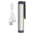 LED Pen Light Aluminum Alloy Portable USB Rechargeable Pocket Dual Beam Penlight Mini Handheld Light for Nurses Students Medical Doctors