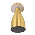 Metal Mushroom Table Lamp Dimmable Mushroom Decor Night Light Cordless Rechargeable Bedside Lamp for Children Nursing Bar Golden
