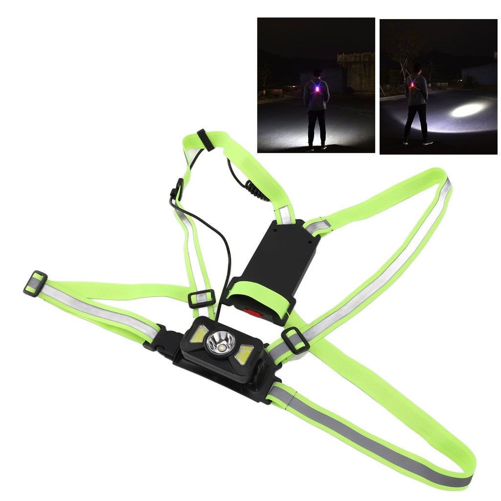 Outdoor Night Running Chest Lights Dual Light Sources IP55 Waterproof Cycling Sports Lighting for Walking Jogging Camping Hiking