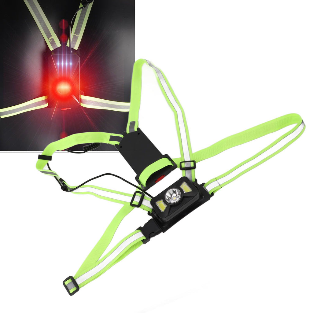 Outdoor Night Running Chest Lights Dual Light Sources IP55 Waterproof Cycling Sports Lighting for Walking Jogging Camping Hiking