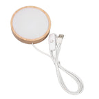 LED Lights Display Base RGB Round Wooden Lighted Base Stand LED Display Stand for Acrylic Glass Resin Art Color Light