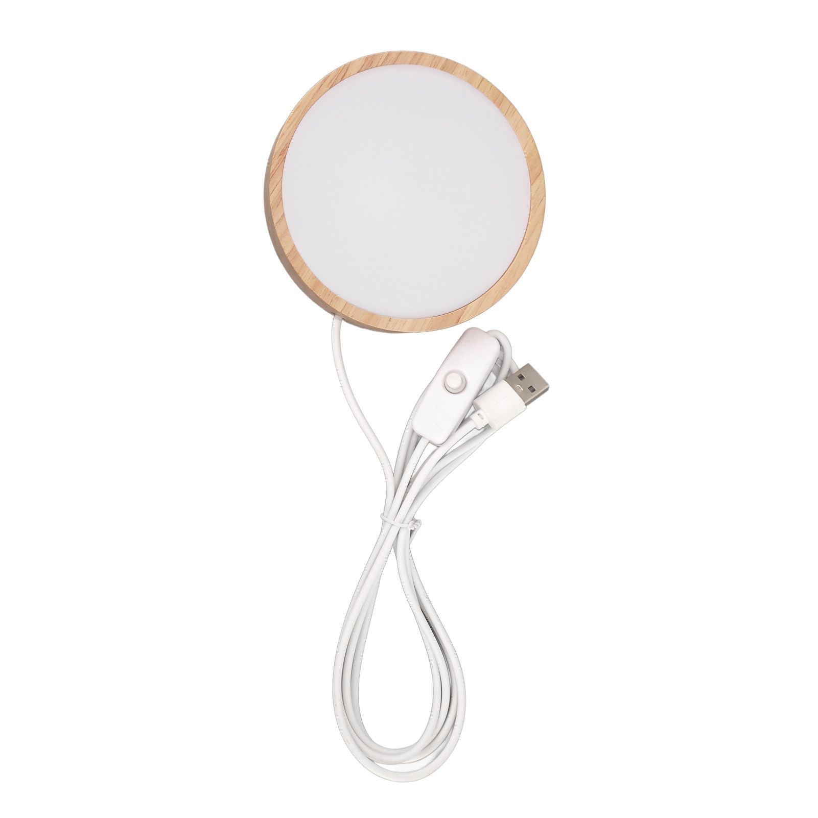 LED Lights Display Base RGB Round Wooden Lighted Base Stand LED Display Stand for Acrylic Glass Resin Art Color Light