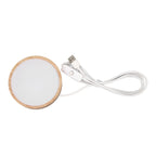 LED Lights Display Base RGB Round Wooden Lighted Base Stand LED Display Stand for Acrylic Glass Resin Art Color Light