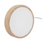 LED Lights Display Base RGB Round Wooden Lighted Base Stand LED Display Stand for Acrylic Glass Resin Art Color Light
