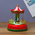 Christmas Mini Music Box Luminous Music Carousel Ferris Wheel Animated Christmas Gift Romantic Desktop Decoration