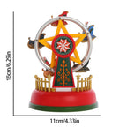 Christmas Mini Music Box Luminous Music Carousel Ferris Wheel Animated Christmas Gift Romantic Desktop Decoration