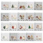 30PCS Christmas DIY Gold Plated Enamel Charm for Making Jewelry Necklaces Bracelets Earrings
