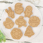 8 Pcs/Set Christmas Themed Cutters Santa Claus Christmas Tree DIY 3D Biscuits Mold Baking Mould Decorating Tools