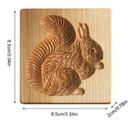 3D Cutter Embossing Mold Christmas Animal Pumpkin Cutter Baking Mold Funny Wooden Molds for Kitchen DIY