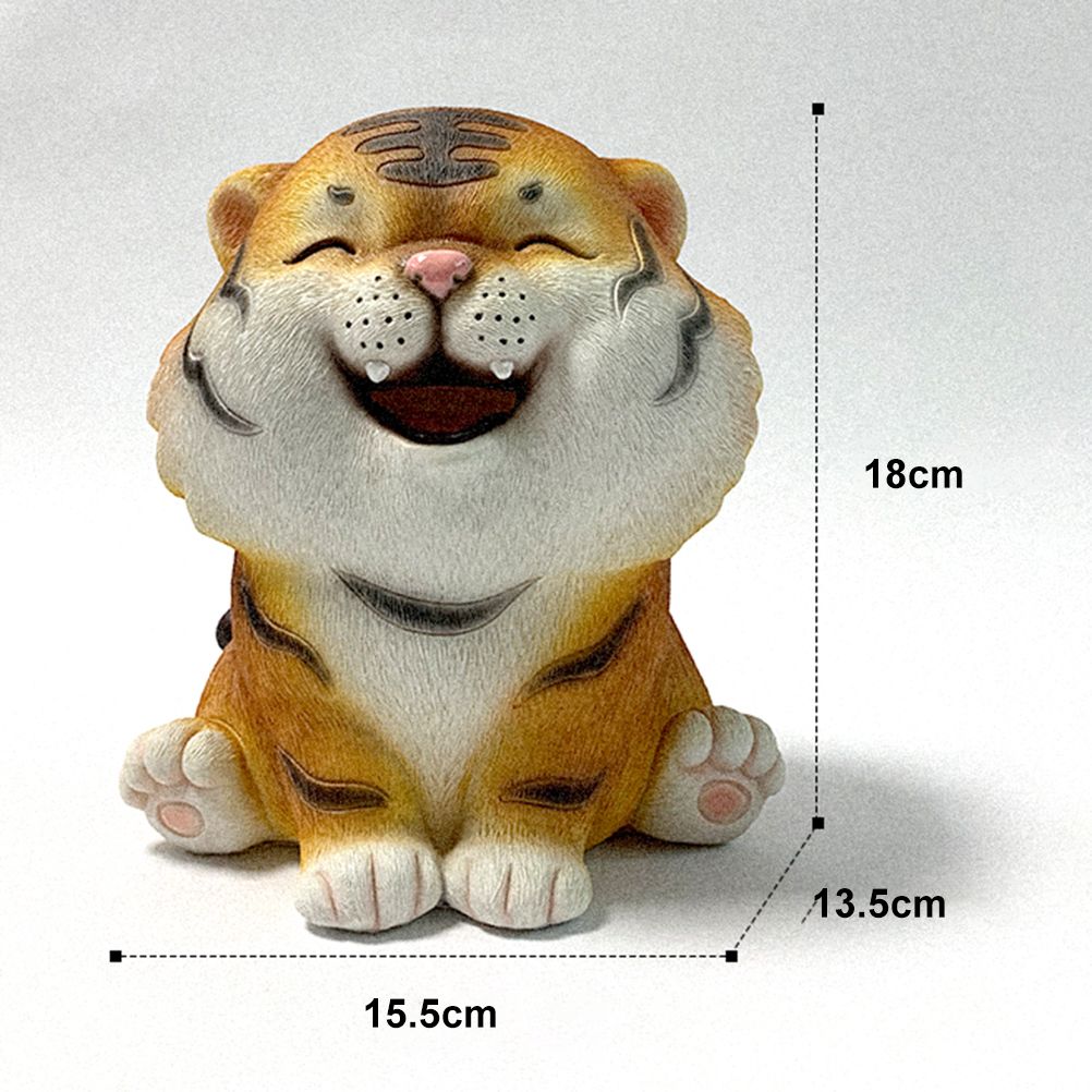 Coin Bank for Kids Must Break to Open Cute Animal Tiger Money Banks Resin Tiger Coin Saving Box Ornaments