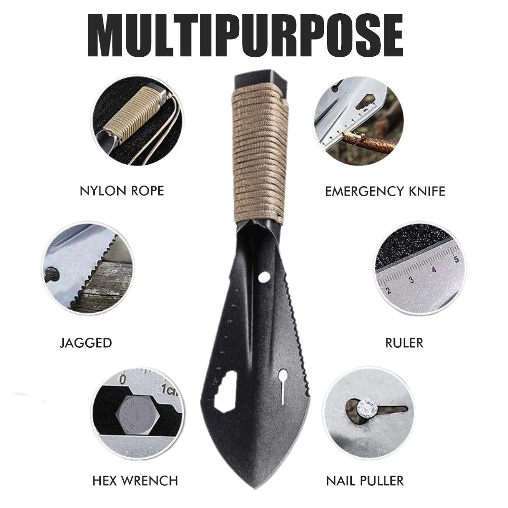 Multifunctional Garden Metal Serrated Digger Portable Serrated Digging Tool with Non Slip Handles Gardening Tools