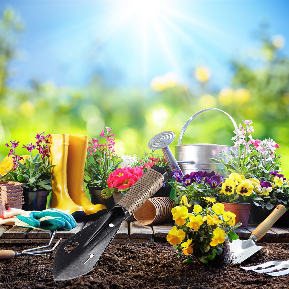 Multifunctional Garden Metal Serrated Digger Portable Serrated Digging Tool with Non Slip Handles Gardening Tools