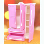 Doll Closet Clothing Organizer Mini Princess Furniture Wardrobe Ornaments Doll House Closet Toy Accessories