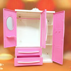 Doll Closet Clothing Organizer Mini Princess Furniture Wardrobe Ornaments Doll House Closet Toy Accessories