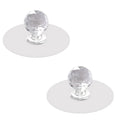 2Pcs Self Adhesive Knobs Acrylic No Drilling Mirror Cabinet Handles Clear Glass Drawer Knobs