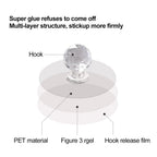 2Pcs Self Adhesive Knobs Acrylic No Drilling Mirror Cabinet Handles Clear Glass Drawer Knobs