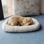 Realistic Sleeping Dog Toy Breathing Dog Stuffed Animal Doll with Mat Plush Toys for Children Home Ornament
