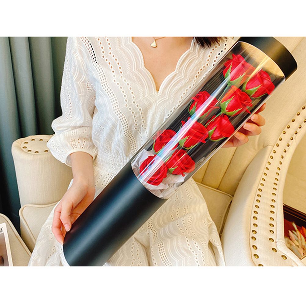 Soap Rose Flower Bouquet Gift Box Artificial Rose Flowers Rose Petal Bouquet Tube Valentine's Day Gift For Lover