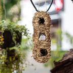 Hand Woven Hummingbird Houses Peanut Shape Natural Bird Nest Hut Straw Bird Nest Handmade Hanging Bird Hut for Window Home Garden
