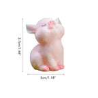 8Pcs Mini Pig Figurines Cake Cupcake Topper Decoration Pig Crafts Resin Ornament for Car Home Baby Shower Party Decor Gift