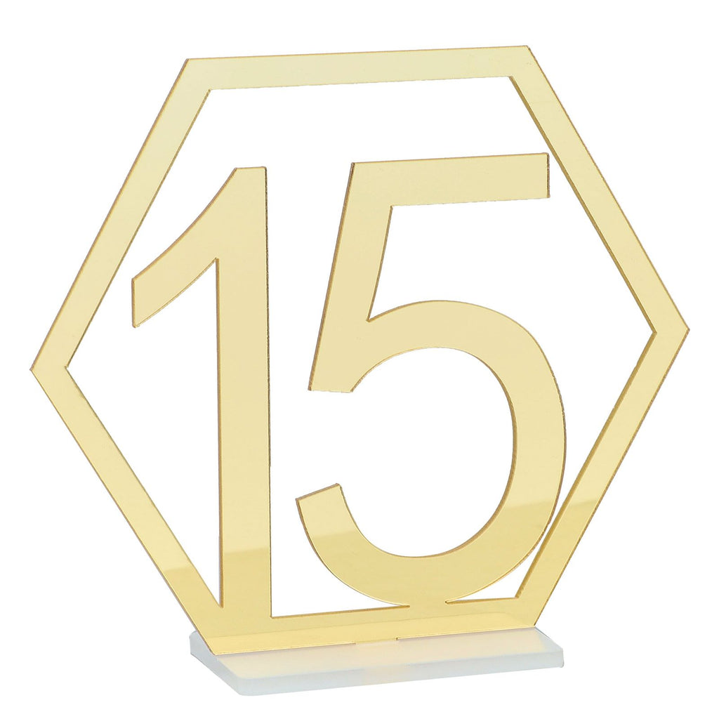 Table Number Acrylic Mirror 1 To 15 Table Number For Weddings Dinner