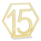 Table Number Acrylic Mirror 1 To 15 Table Number For Weddings Dinner