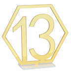 Table Number Acrylic Mirror 1 To 15 Table Number For Weddings Dinner